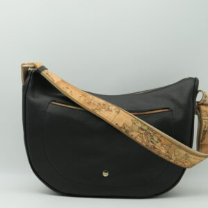 ALVIERO MARTINI BORSA MEZZALUNA GRANDE PELLE NERA