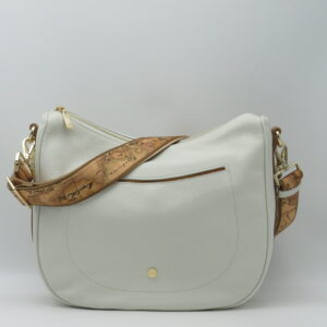 ALVIERO MARTINI BORSA GRANDE SOTTOBRACCIO +TRACOLLA PELLE AVORIO