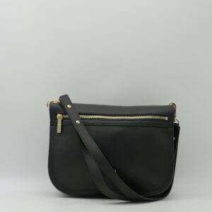 ALVIERO MARTINI SOTTOBRACCIO/TRACOLLA DOPPIO SOFFIETTO PELLE NERO + GEO