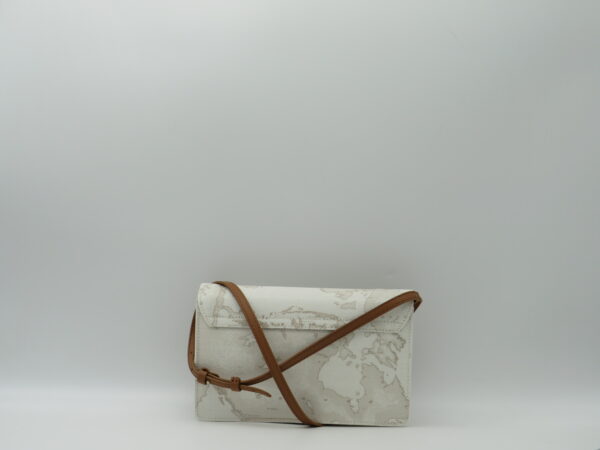 ALVIERO MARTINI 1'CLASSE POCHETTE/TRACOLLA GEO BIANCO+CUOIO - immagine 3