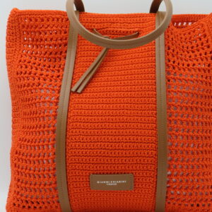 GIANNI CHIARINI SHOPPING PIATTA COTONE ARANCIO