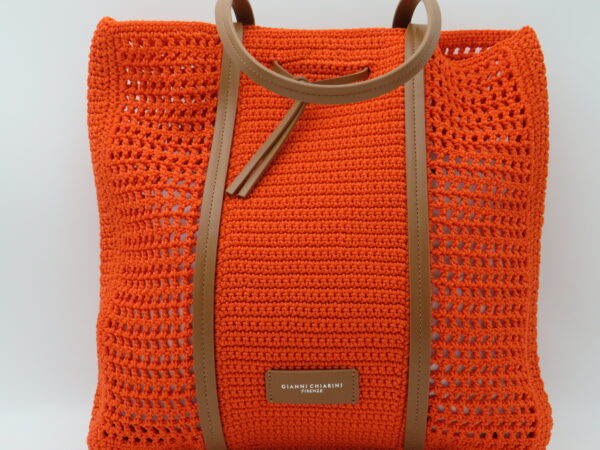 GIANNI CHIARINI SHOPPING PIATTA COTONE ARANCIO