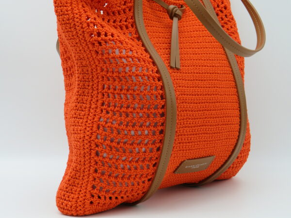GIANNI CHIARINI SHOPPING PIATTA COTONE ARANCIO - immagine 2