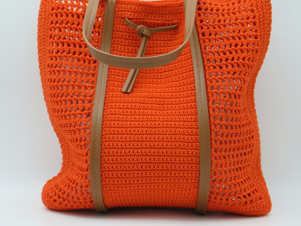GIANNI CHIARINI SHOPPING PIATTA COTONE ARANCIO - immagine 3