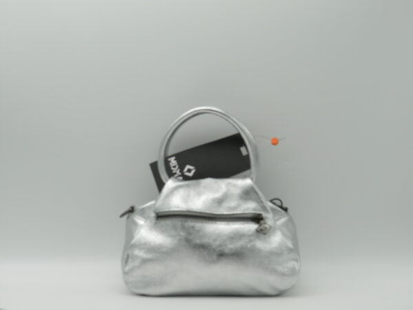 MIDMAIND BORSA PICCOLA MANICI TONDI PELLE ARGENTO - immagine 3