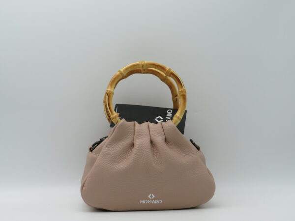 MIDMAIND BORSA PICCOLA TONDI BAMBOO PELLE CIPRIA