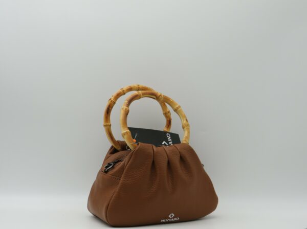 MIDMAIND BORSA PICCOLA MANICI BAMBOO PELLE CUOIO - immagine 2