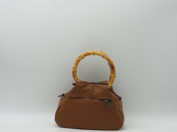 MIDMAIND BORSA PICCOLA MANICI BAMBOO PELLE CUOIO - immagine 3