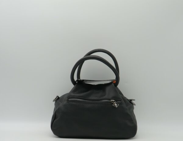 MIDMAIND BORSA MEDIA MANICI TONDI PELLE NERO - immagine 3