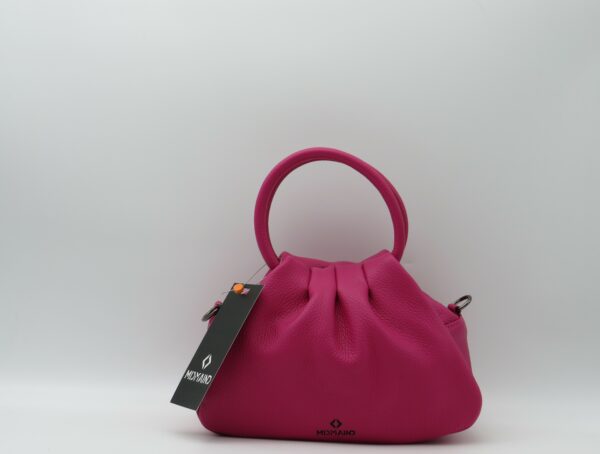 MIDMAIND BORSA MEDIA MANICI TONDI PELLE FUXIA
