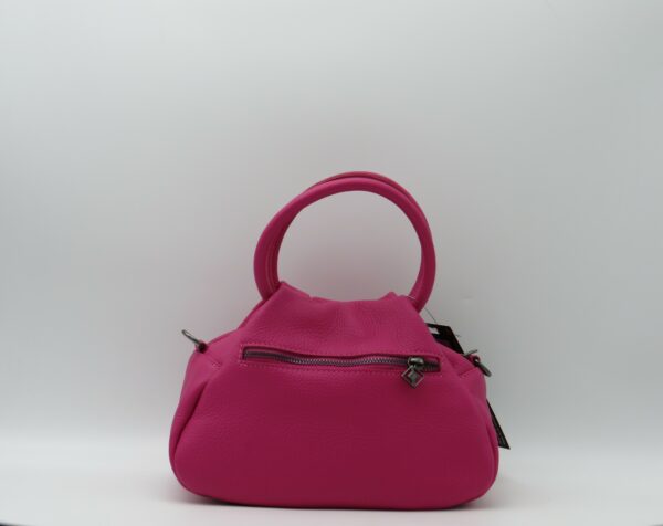 MIDMAIND BORSA MEDIA MANICI TONDI PELLE FUXIA - immagine 3