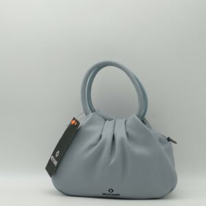 MIDMAIND BORSA MEDIA MANICI TONDI PELLE CELESTE