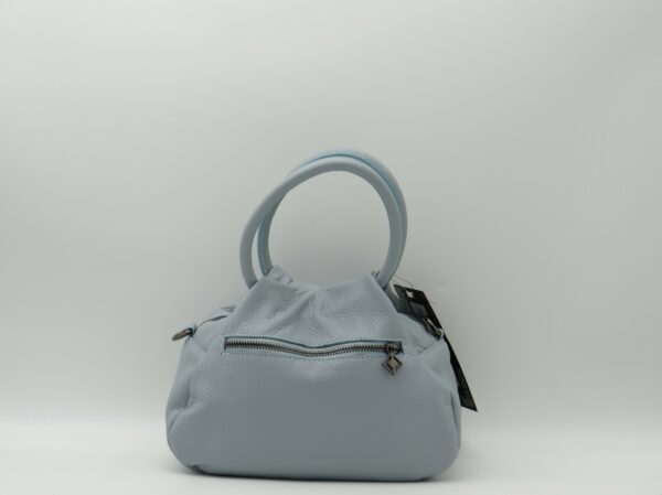 MIDMAIND BORSA MEDIA MANICI TONDI PELLE CELESTE - immagine 3