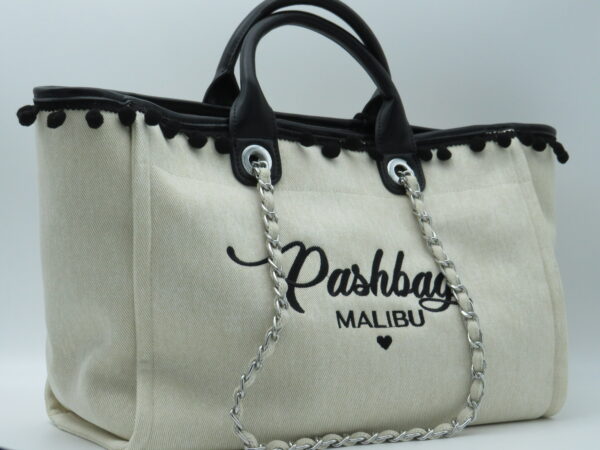PASH BAG BORSA A MANO/SOTTOBRACCIO ECRU'+NERO - immagine 2