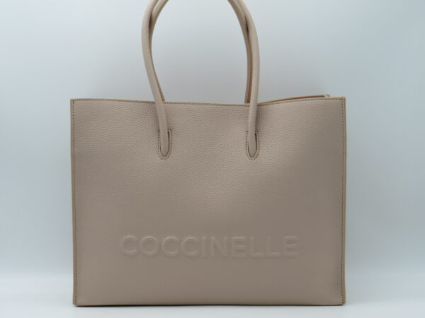 COCCINELLE SHOPPING IN PELLE MARTELLATA ROSETTE