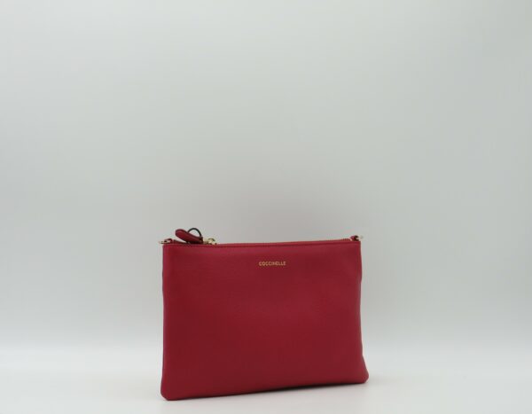 COCCINELLE POCHETTE CON TRACOLLA IN PELLE ROSSA - immagine 2
