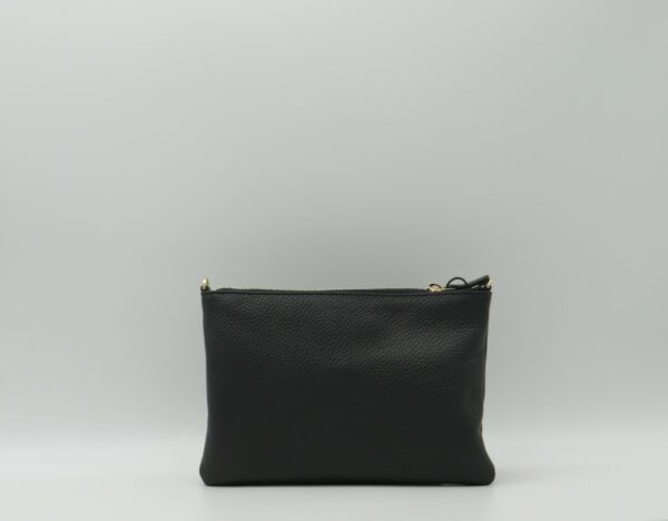 COCCINELLE POCHETTE CON TRACOLLA IN PELLE MARTELLATA NERA - immagine 3
