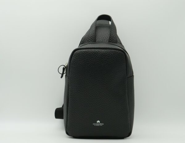 CUOIERIA FIORENTINA MONOSPALLA UNISEX IN PELLE  NERO