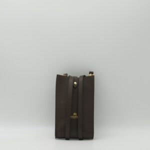 CUOIERIA FIORENTINA TRACOLLA PORTACELLULARE PELLE CIOCCOLATO
