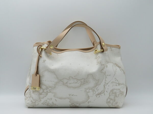 ALVIERO MARTINI 1'CLASSE BORSA A MANO/TRACOLLA MEDIA GEO WHITE
