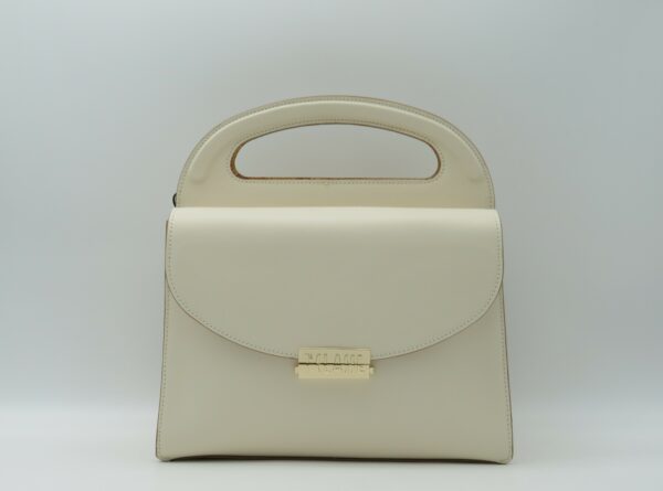 ALVIERO MARTINI 1 CLASSE BORSA A MANO GRANDE IN PELLE AVORIO