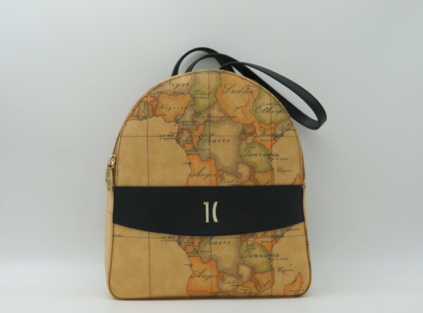 ALVIERO MARTINI 1'CLASSE ZAINO DOPPIA ZIP GEO CLASSIC+NERO