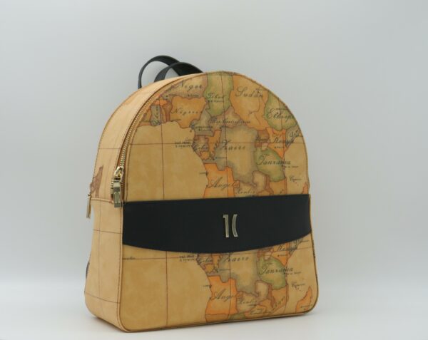 ALVIERO MARTINI 1'CLASSE ZAINO DOPPIA ZIP GEO CLASSIC+NERO - immagine 2