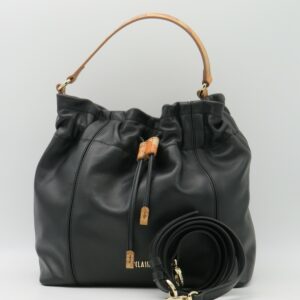 ALVIERO MARTINI 1'CLASSE SECCHIELLO CON TRACOLLA IN PELLE NERO+GEO