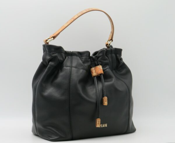ALVIERO MARTINI 1'CLASSE SECCHIELLO CON TRACOLLA IN PELLE NERO+GEO - immagine 2