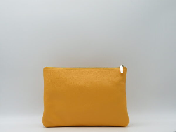 ALVIERO MARTINI 1'CLASSE POCHETTE MEDIA IN PELLE GIALLO CURCUMA+GEO - immagine 3