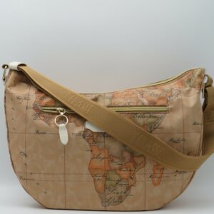 ALVIERO MARTINI 1'CLASSE TRACOLLA GRANDE GEO GOMMATO+AVORIO