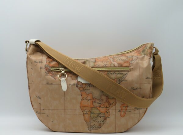 ALVIERO MARTINI 1'CLASSE TRACOLLA GRANDE GEO GOMMATO+AVORIO