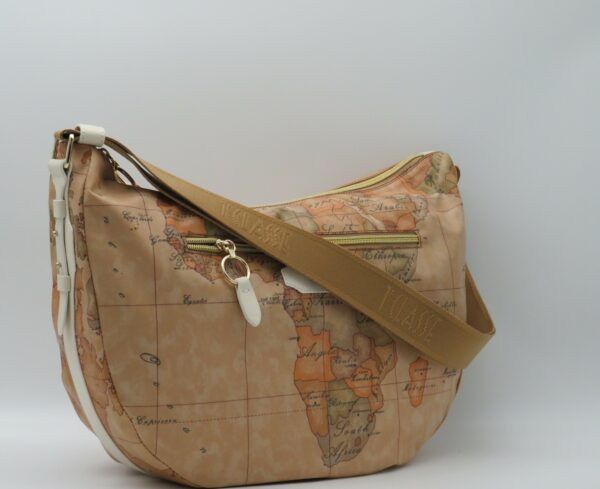 ALVIERO MARTINI 1'CLASSE TRACOLLA GRANDE GEO GOMMATO+AVORIO - immagine 2