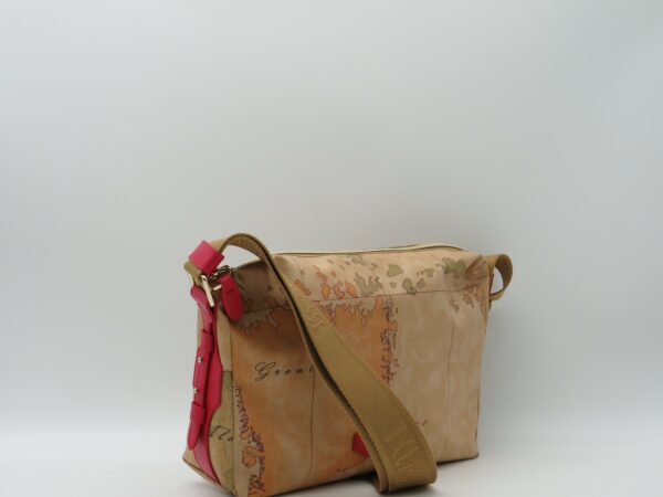 ALVIERO MARTINI 1'CLASSE TRACOLLA PICCOLA GEO GOMMATO+ROSSO - immagine 2