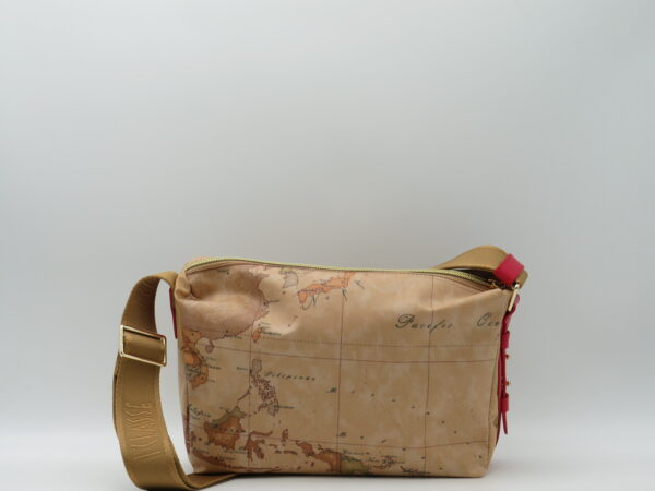 ALVIERO MARTINI 1'CLASSE TRACOLLA PICCOLA GEO GOMMATO+ROSSO - immagine 3