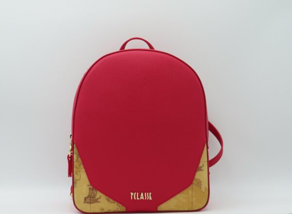 ALVIERO MARTINI 1'CLASSE ZAINO GRANDE DOPPIA ZIP ROSSO+GEO