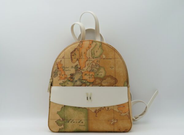 ALVIERO MARTINI 1' CLASSE ZAINO MEDIO DOPPIA ZIP GEO+ AVORIO