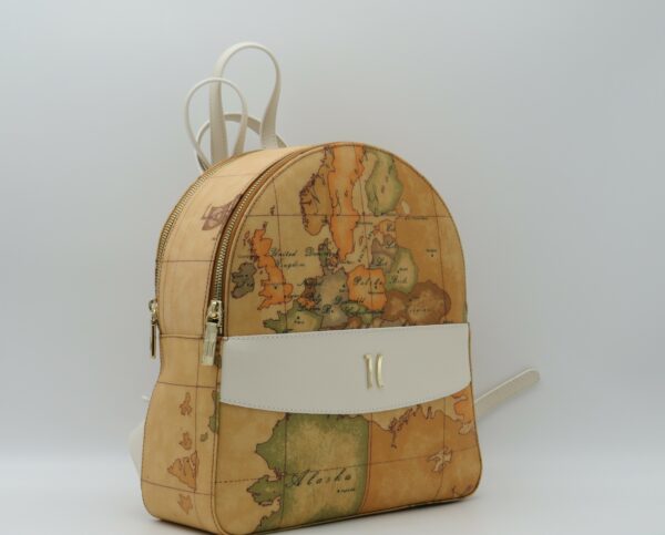 ALVIERO MARTINI 1' CLASSE ZAINO MEDIO DOPPIA ZIP GEO+ AVORIO - immagine 2