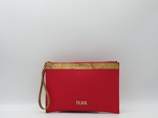 ALVIERO MARTINI 1'CLASSE POCHETTE/POLSIERA MEDIA ROSSO+GEO