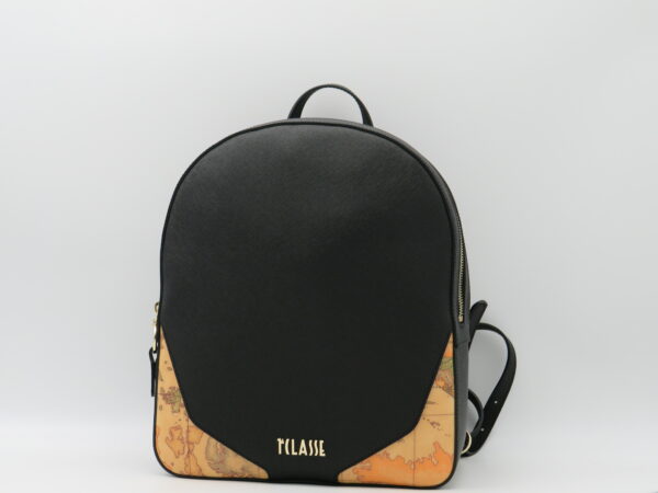 ALVIERO MARTINI 1'CLASSE ZAINO GRANDE DOPPIA ZIP NERO+GEO
