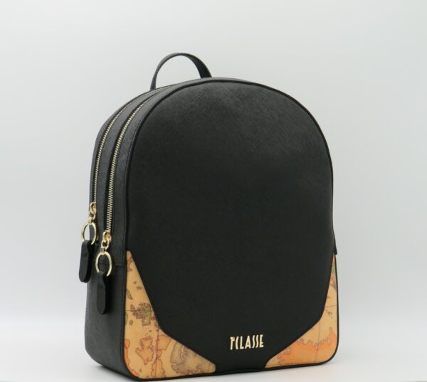 ALVIERO MARTINI 1'CLASSE ZAINO GRANDE DOPPIA ZIP NERO+GEO - immagine 2
