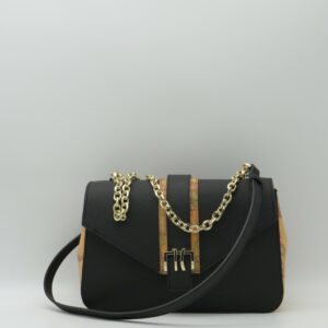 ALVIERO MARTINI BORSA MADIA SOTTOBRACCIO/TRACOLLA SAFFIANO NERO + GEO