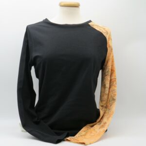 ALVIERO MARTINI 1'CLASSE TSHIRT MANICA LUNGA NERA+GEO
