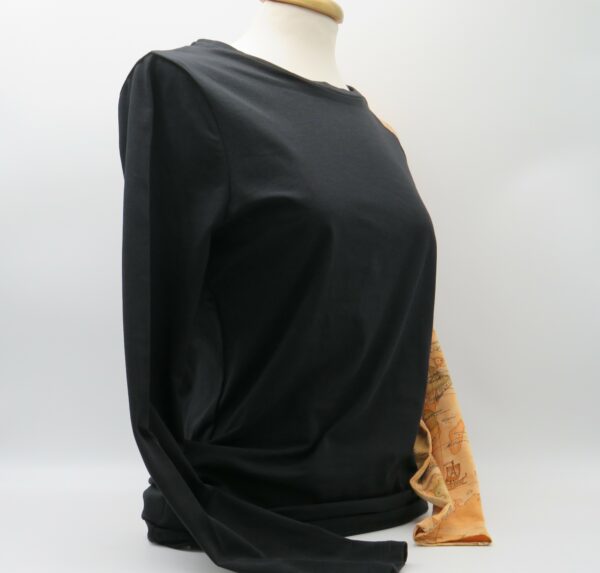 ALVIERO MARTINI 1'CLASSE TSHIRT MANICA LUNGA NERA+GEO - immagine 2