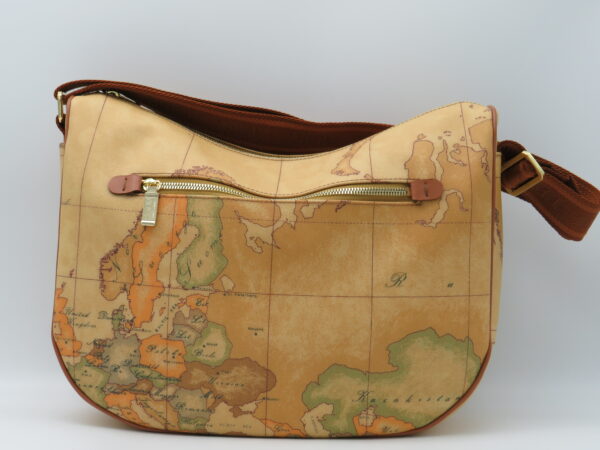 ALVIERO MARTINI 1'CLASSE TRACOLLA STONDATA GRANDE+ZIP GEO