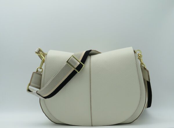 GIANNI CHIARINI HELENA GRANDE IN PELLE BIANCO MARMO