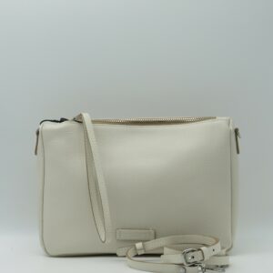 GIANNI CHIARINI POLSIERA/TRACOLLA IN PELLE BIANCO MARMO