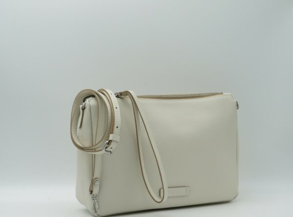 GIANNI CHIARINI POLSIERA/TRACOLLA IN PELLE BIANCO MARMO - immagine 2