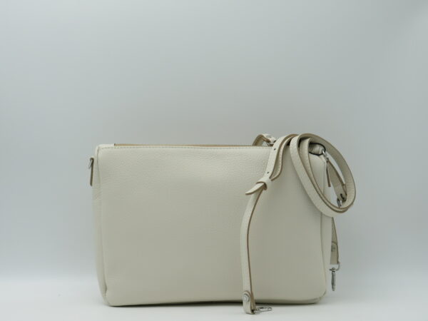 GIANNI CHIARINI POLSIERA/TRACOLLA IN PELLE BIANCO MARMO - immagine 3