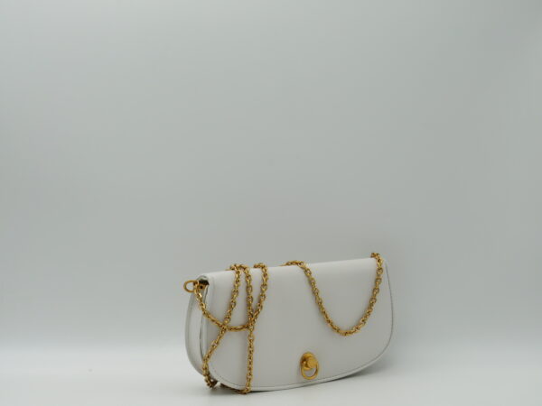 GIANNI CHIARINI POCHETTE/TRACOLLA PICCOLA IN PELLE BIANCO MARMO - immagine 2